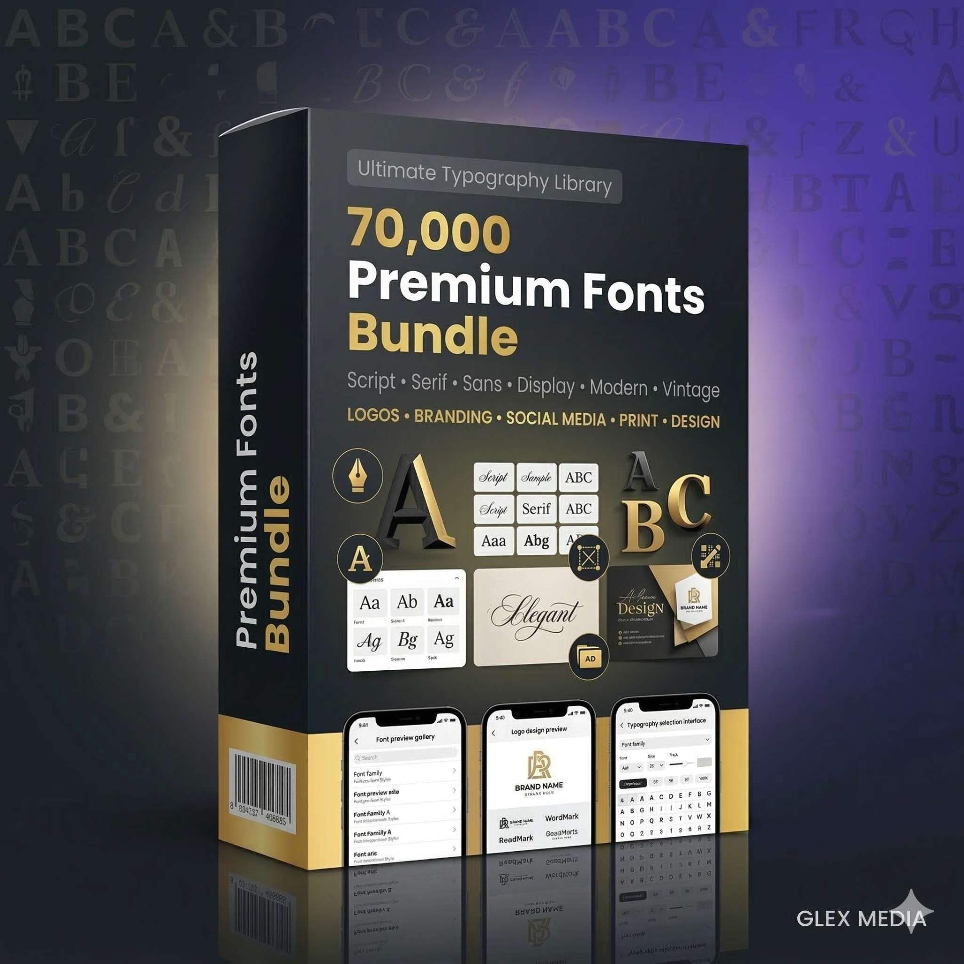 70,000 Premium Fonts Bundle